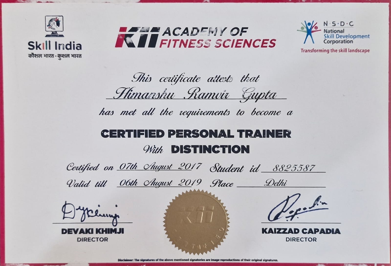 K11 Certified Personal Trainer
